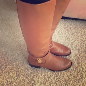 Micheal Kors Tan Leather Riding boots